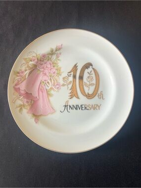 Vintage Saji Fine China Japan 10th Anniversary Decorative Plate